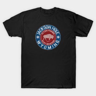 Jackson Hole, Wyoming, with Walking Bison T-Shirt